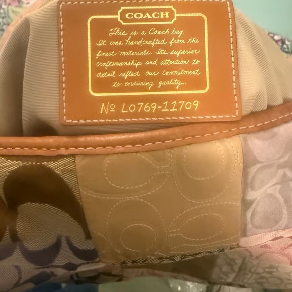 Coach Patchwork Shoulder Bag and Wallet — Pink, Brown, Gold - Picture 4 of 5